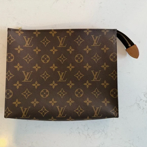 Louis Vuitton Brown Monogram Toiletry Pouch - Picture 1 of 5